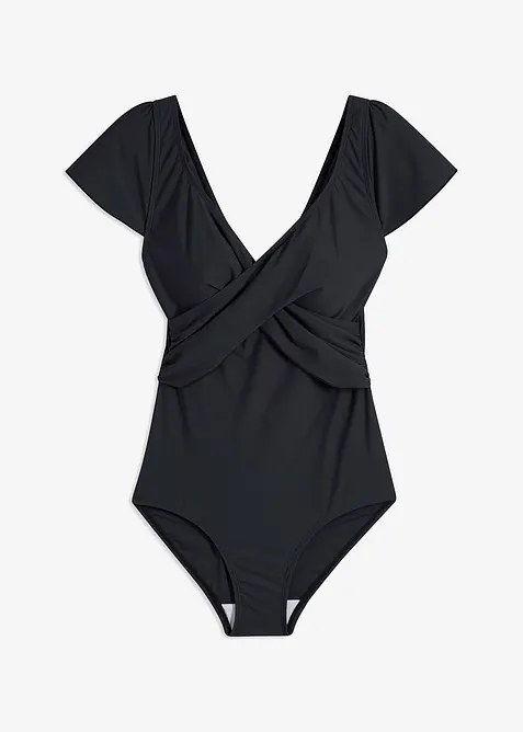 Costume intero con dettaglio incrociato ed effetto modellante leggero, bonprix