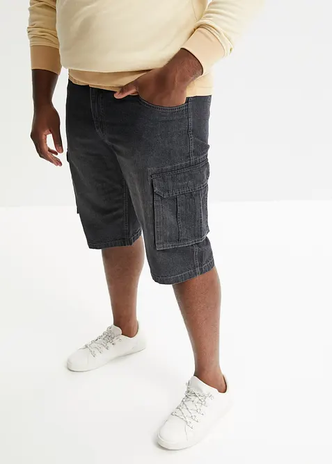 Bermuda cargo lunghi in jeans, relaxed fit, bonprix