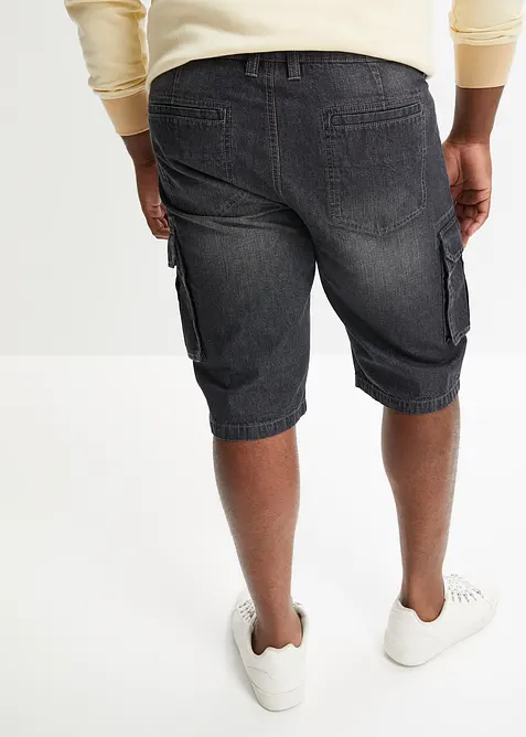 Bermuda cargo lunghi in jeans, relaxed fit, bonprix