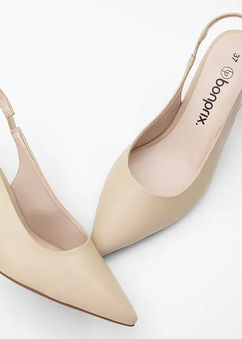 Décolleté slingback con tacco a blocco, bonprix