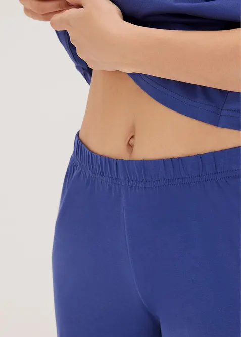 Pigiama con pantaloni culotte corti e larghi, bonprix