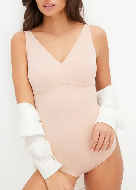 Body senza ferretto e senza cuciture con effetto modellante medio, bonprix
