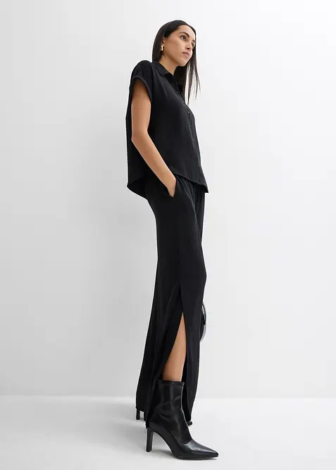 Blusa oversize in cr&ecirc;pe strutturato, bonprix