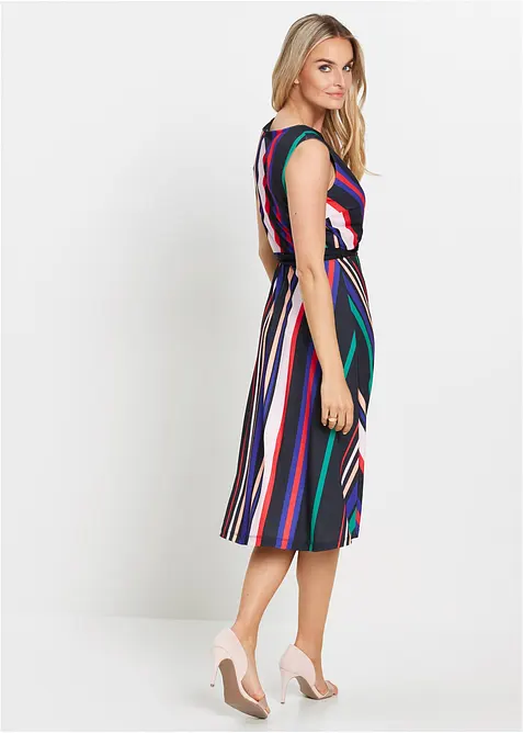 Abito in maglina con cintura da annodare, bonprix