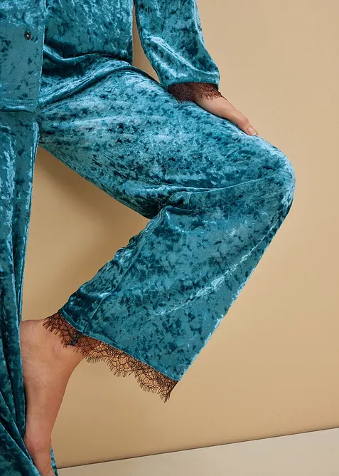 Tuta da casa in velluto brillante, bonprix