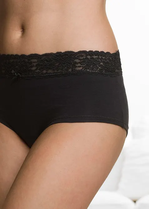 Culotte a vita alta (pacco da 4), bonprix