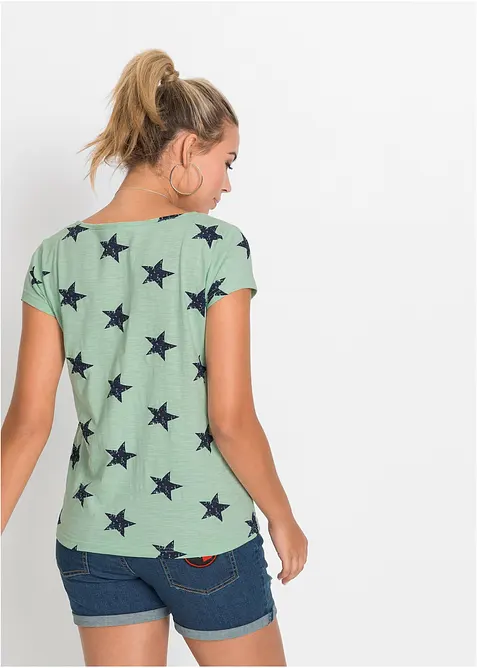 Maglia con stelle in puro cotone, bonprix