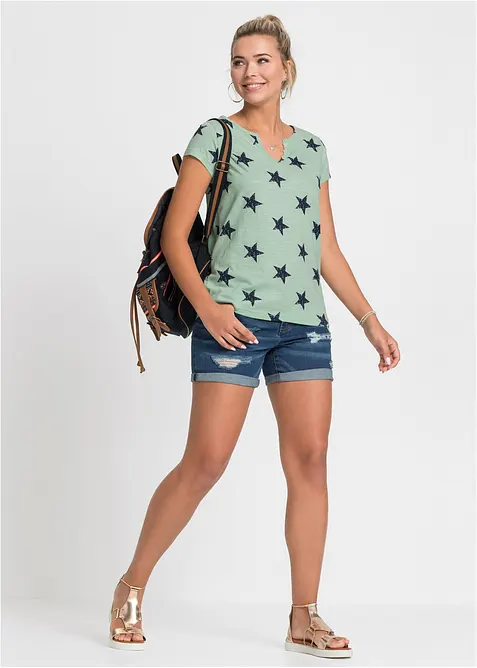 Maglia con stelle in puro cotone, bonprix