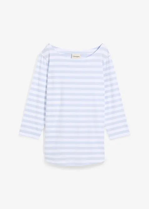 Maglia con maniche a 3/4 e scollo a barca, bonprix