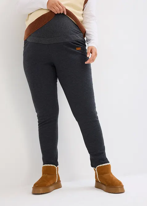 Leggings pr&eacute;maman foderati con pellicciotto sintetico, slim fit, bonprix