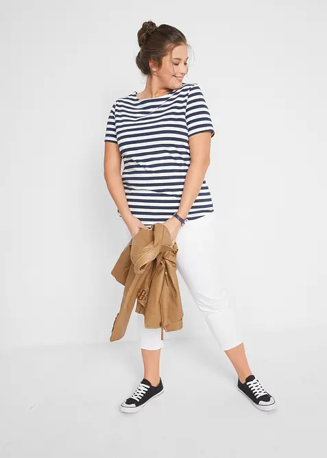 T-shirt con scollo a barca, bonprix