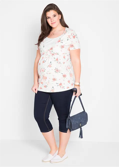 Maglia pr&eacute;maman / da allattamento 2 in 1 in cotone biologico, bonprix