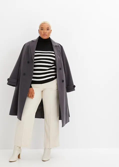 Maglione a collo alto in misto viscosa, bonprix