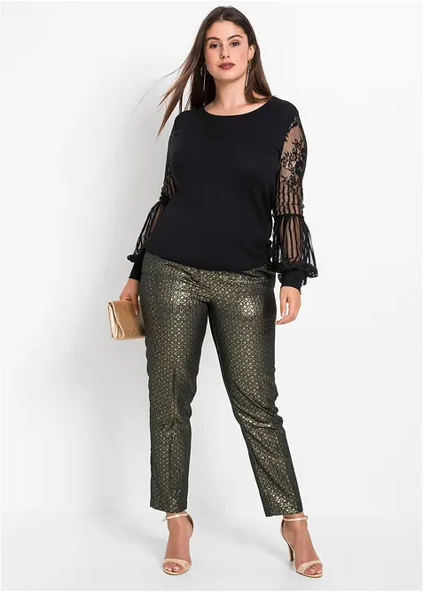 Maglia con maniche lunghe in misto viscosa, bonprix