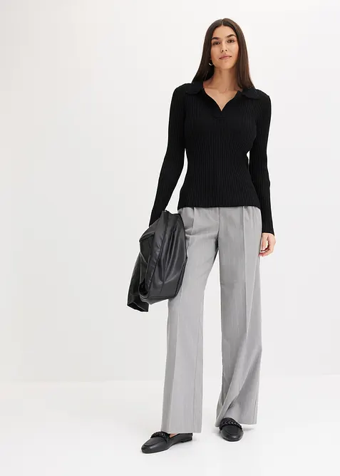 Pantaloni gessati a palazzo, bonprix