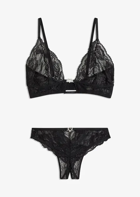 Bralette e perizoma ouvert (set 2 pezzi), bonprix
