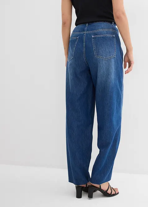 Jeans a palloncino super morbidi, vita alta, bonprix