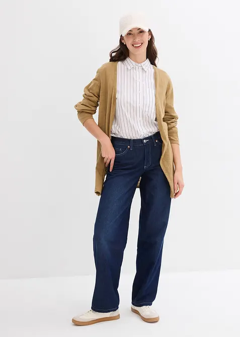 Cardigan in puro cotone fiammato leggero, bonprix