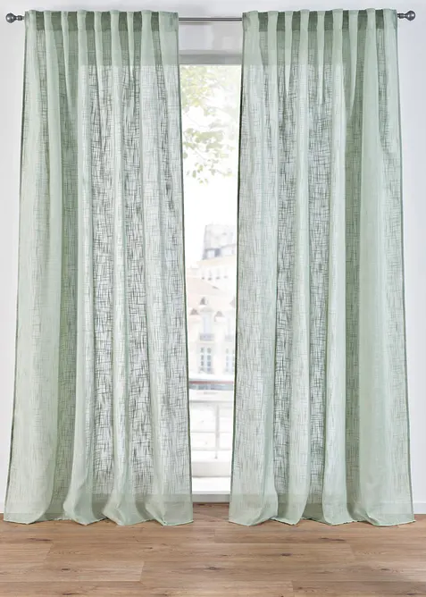 Tenda con tessuto strutturato (pacco da 2), bonprix