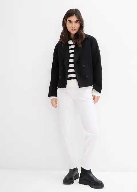 Camicetta oversize in cotone con maniche a 3/4, bonprix