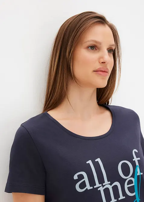 Camicia da notte corta in puro cotone (pacco da 2), bonprix