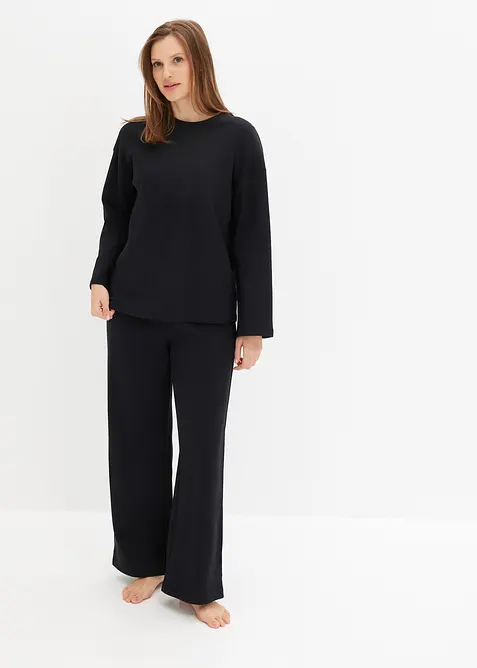 Tuta da casa in felpa a maniche lunghe, bonprix