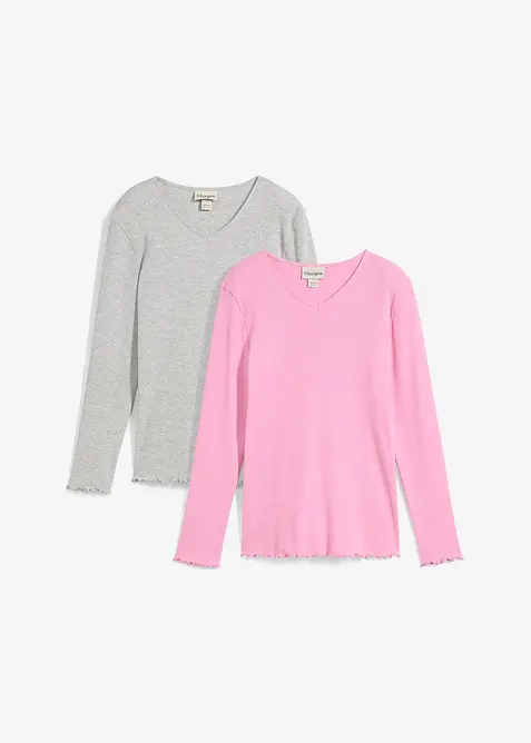 Maglia a coste con cotone biologico (pacco da 2), bonprix