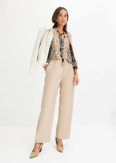 Blusa in satin fluente, bonprix