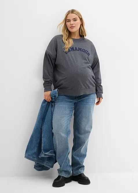 Jeans pr&eacute;maman 2 in 1 da indossare sia prima che dopo il parto, straight, bonprix