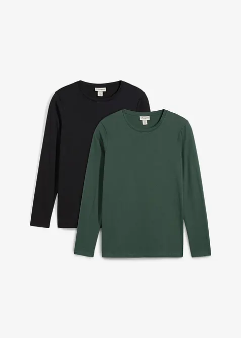 Maglia prémaman / da allattamento in puro cotone biologico (pacco da 2), bonprix