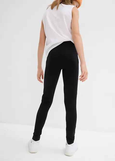 Leggings elasticizzati in misto cotone biologico (pacco da 3), bonprix