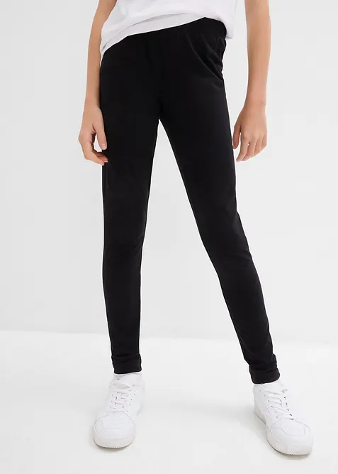 Leggings elasticizzati in misto cotone biologico (pacco da 3), bonprix