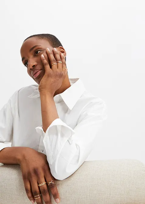 Set di anelli di varia fattura (pacco da 8), bonprix