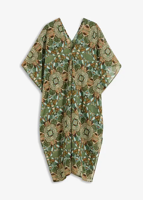 Abito da mare oversize in chiffon leggero, bonprix