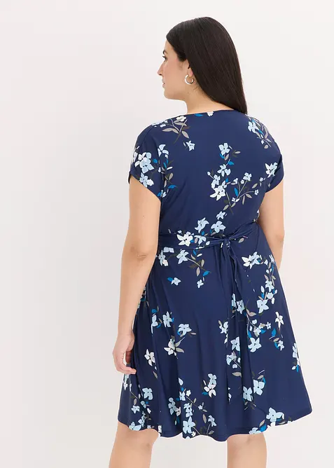 Abito in jersey con effetto a portafoglio, bonprix