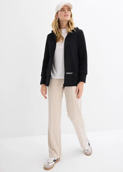 Felpa aperta in morbido misto cotone, bonprix