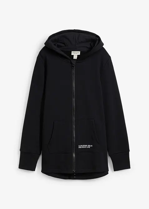 Felpa aperta in morbido misto cotone, bonprix
