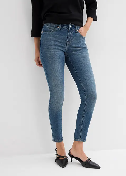 Jeans skinny elasticizzati, vita media, bonprix