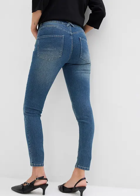 Jeans skinny elasticizzati, vita media, bonprix