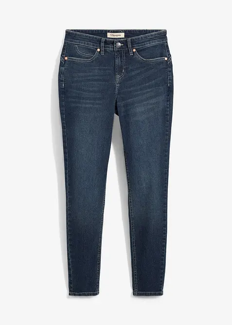 Jeans skinny elasticizzati, vita media, bonprix