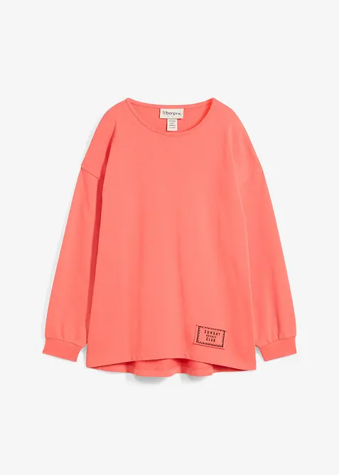 Felpa in misto cotone con orlo asimmetrico, bonprix