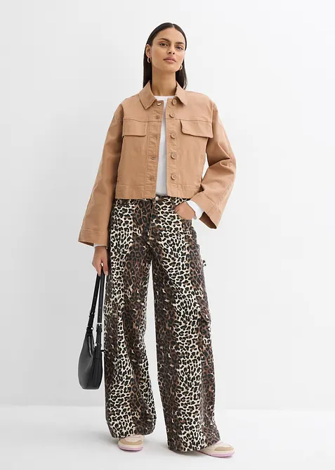 Giacca cropped in twill, bonprix