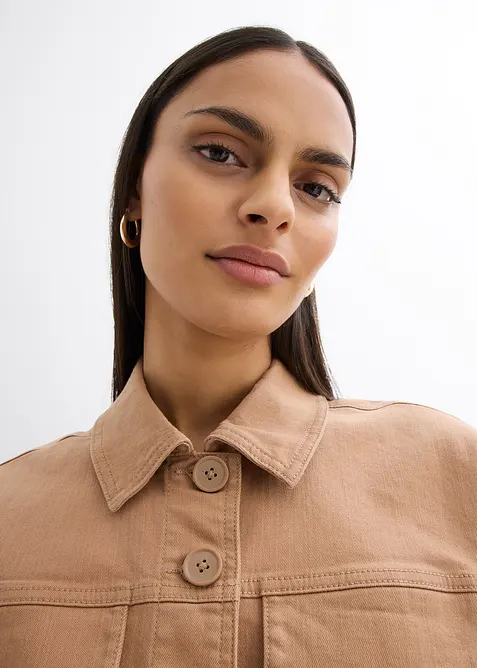 Giacca cropped in twill, bonprix