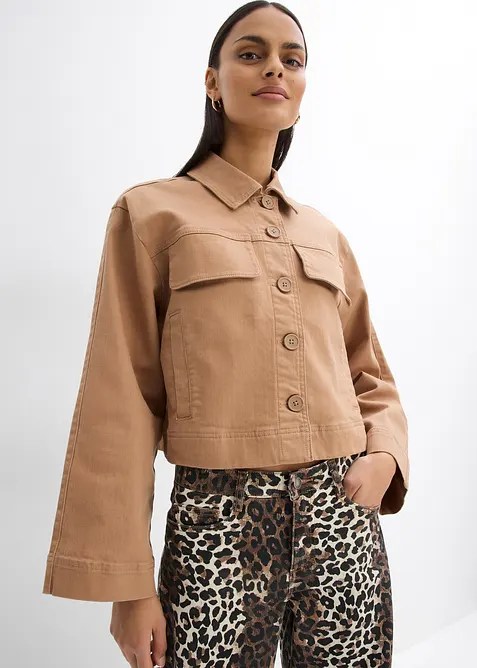 Giacca cropped in twill, bonprix