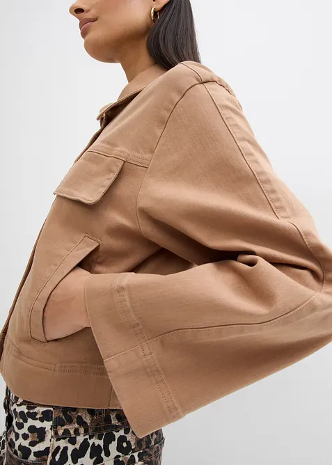 Giacca cropped in twill, bonprix