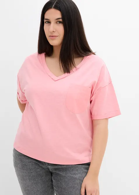 T-shirt oversize in puro cotone, bonprix