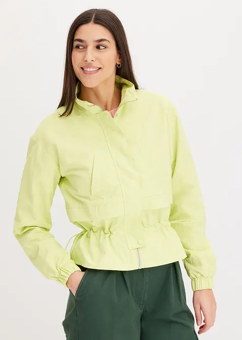 Giacca cropped con coulisse in vita, bonprix