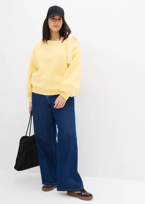 Felpa larga monospalla, bonprix