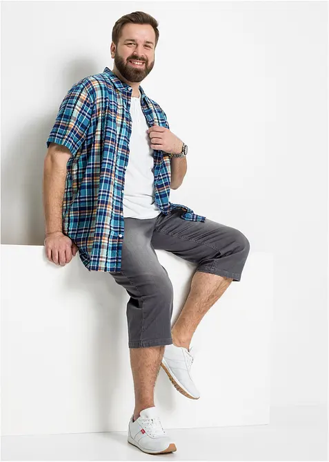 Camicia a maniche corte in seersucker di puro cotone, bonprix