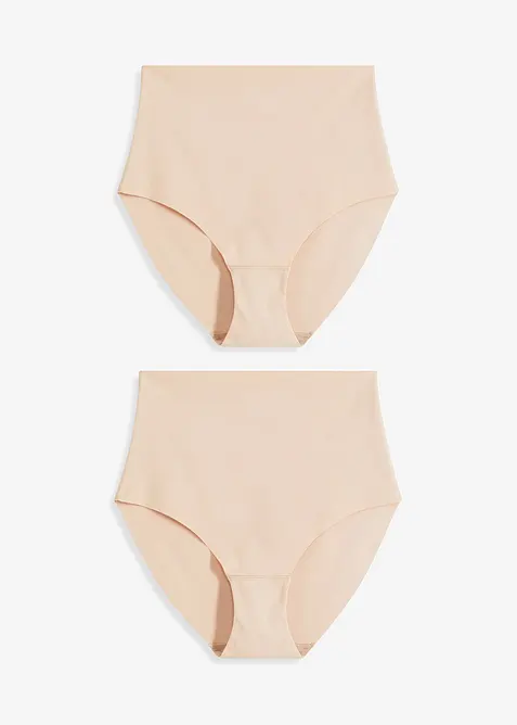 Slip senza cuciture con effetto modellante leggero (pacco da 2), bonprix